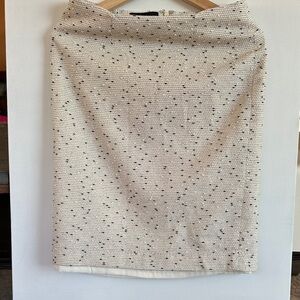 Talbots Cream and Black Speckled Pencil Skirt